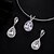 preiswerte Schmucksets-Brautschmuck-Sets 2 Imitationsdiamant 1 Halskette Ohrringe Damen Elegant Süß Lieblich Klassisch Kostbar Birne Diamant Wassertropfen Schmuck-Set Für Hochzeit Geburtstag Geschenk