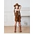 economico Costumi Professionali e Uniformi-Costume di Carnevale Gioco di ruolo di carriera 2026 Abiti Cowgirl Cosplay Frange Bambini Ragazze Halloween Carnevale Performance Vestirsi in modo educativo Vestiti per eventi scolastici Vestirsi