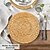 abordables Ustensiles et gadgets de cuisine-Ensemble de 5 sets de table ronds en rotin, sets de table en nénuphar tissés à la main naturels de 13 pouces pour table à manger, sets de table de style rustique pour la décoration de la maison et du