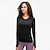 economico Top Yoga-Per donna Magliette sportive parte superiore del pilates Sport in alto Scollo a giro Elastico Traspirante Vestibilità aderente Manica Lunga Gli sport Tinta unica Top Per Pilates Yoga Abbigliamento