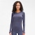 economico Top Yoga-Per donna Magliette sportive parte superiore del pilates Sport in alto Scollo a giro Elastico Traspirante Vestibilità aderente Manica Lunga Gli sport Tinta unica Top Per Pilates Yoga Abbigliamento