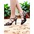 cheap Latin Shoes-Women's Leopard Print Mesh Latin Dance Heels - Professional Ballroom Performance Shoes with Strappy Design for Salsa and Tango