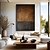 cheap Wabi Sabi-Mintura Hand Painted Abstract Black Brown Oil Paintings on Canvas Modern Abstract Wall Art Picture For Home Decoration Ready To Hang With Stretched Frame