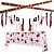 abordables Halloween Cocina-Juego de decoración de huellas de sangre de Halloween que incluye adhesivos para ventanas, pancarta de cuchillo de sangre y mantel de PVC, perfecto para Halloween, casas embrujadas y decoración de