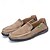 billige Hyttesko til mænd-Herre blå denim loafers med flosset kantdesign, slip-on lette, afslappede sko til weekendture, sommerture og daglig komfort