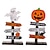 billiga Figuriner &amp; prydnadsföremål-2 st halloween-trädekorationer till bord, pumpabokstavsskylt med träd och spöke, kuslig stående dekoration för halloweenfest