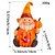 tanie Dekoracje wiszące i na stół na Halloween-figurka żywiczna krasnala z dyni na Halloween, świecąca dynia trzymająca starszego krasnala, nowość w dekoracji ogrodu, świecąca figurka z żywicy