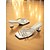 cheap Cocktail-Women&#039;s Gold Rhinestone  Slip-On Kitten Heels with Crisscross Straps, Open-Toe Square Design for White Parties Cocktail Events,  Glamorous Evening Outfits