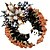 cheap Halloween Wreaths &amp; Floral Decorations-Halloween Wreath for Front Door, Cute Ghost BOO Burlap Bow Grapevine Wreath, Spooky Halloween Festival Hanging Decor