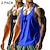 baratos Tops de ginásio-Homens Malha Íntima Colete camisa sem manga Camiseta muscular de ginástica Sem Manga Decote U Decote em U Verão Tecido Moda Esportivo Clássico 2 Peças Multi-pack Casual Ginásio Esportes