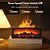 abordables 123496-1 cheminée à simulation de flamme rétro, humidificateur silencieux, machine d&#039;aromathérapie, lumière d&#039;ambiance colorée, interrupteur de synchronisation à trois niveaux, télécommande de type C, prise