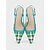 abordables Années 1950-Escarpins à talons aiguilles et bride arrière à carreaux verts pour femmes – talons hauts à bout pointu en tartan rétro pour les fêtes de printemps, les thés de l&#039;après-midi et les looks d&#039;inspiration vintage