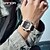 billiga Digitala klockor-SANDA Herr Digital klocka Utomhus Mode Vardaglig klocka Armbandsur Självlysande Stoppur Alarmklocka Tre tidszoner Stål Kiselgel Klocka