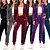 abordables Survêtements-Femmes Ensemble Survetement Jogging Pantalon Athleisure Automne manche longue Velours Coupe-vent Salle de sport Entraînement Sportif Tenue de sport Tenues de Sport Couleur Unie Noir Rouge Bordeaux