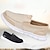 billiga Slip-On vardagsskor-Herrloafers i kakifärgad canvas med slip-on-detaljer, lätta, flexibel sula, andningsbar design för vardagligt kontorsbruk, dagliga promenader och resor