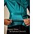 baratos Tops elegantes-Mulheres Blusa Tops de noite Elegante Metálico à moda Manga 3/4 Decote V Tops regulares Convidado do casamento Festa de Noite Semi formal gravata na frente Azul-petróleo profundo Primavera / Outono