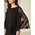 preiswerte Spitzenoberteile-Damen Spitzenbluse Bluse Elegante Oberteile Chiffon Tops Einfarbig Blumen Grafik Elegant Stilvoll Basic Halbarm Flattrige Ärmel U-Boot-Ausschnitt Normale Oberteile Hochzeitsgast Arbeit Täglich