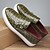 billiga Herrsneakers-Herrloafers i gula vävda konstläder med dubbla spännen, slip-on-skor för sommarutflykter, resor och vardagsbruk