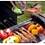 abordables Cocina de campamento-Juego de herramientas para barbacoa de camping con mango de madera, tenedor, espátula, pinzas, accesorios de parrilla de acero inoxidable, bolsa de transporte portátil para acampar al aire libre, picnic, portón trasero