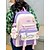 abordables Sacs à dos de Collège-Ensemble de sac à dos d&#039;école 5 en 1 avec breloques en peluche, nylon léger, style kawaii, pour filles et adolescentes, idéal pour l&#039;école et l&#039;usage quotidien