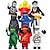 abordables Costumes pour garçons-Figurine Ninja en blocs Guerrier en briques jouets Tenues Costume Cosplay Cosplay de Film for Garçons Fille Enfant Halloween Carnaval Journée mondiale du livre Performance Déguisement éducatif