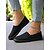 economico Sneakers da donna-Sneakers slip-on in tela da donna: scarpe basse leggere e minimaliste per le commissioni quotidiane, le passeggiate al parco e le uscite per il brunch del fine settimana