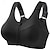 preiswerte Sport-BHs &amp; Westen-Damen Yoga-BH Sport-BH Pilates-BH BH-Top Push-Up Hosen nahtlos Antivibration Bürgellos Reißverschluss Einfarbig Sport Sportkleidung Schwarz Weiß Fitnessstudio Zumba Laufen