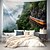 economico arazzo paesaggistico-Tappeto Appeso con Treno nel Paesaggio su Cliff Arte Murale Tappeto Grande Decorazione Fotografica Coperta Tenda Casa Camera da Letto Soggiorno