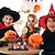 abordables Figurines et ornements-Lot de 4 décorations de table en bois pour Halloween, décorations de table rustiques pour table de fête d'intérieur, décorations de table ...