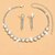 billiga Smyckeset-brudsmyckeset 1 set strass legering örhängen halsband kvinnor elegant snygg söt smyckeset för bröllopsfest fest aftonkläder