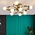 abordables Luces de techo-Lámparas de techo con formas geométricas, diseño en racimo de 50 cm, vidrio, cobre, latón industrial, estilo nórdico moderno, 110-120 V, 220-240 V
