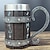 cheap Mugs &amp; Cups-Vintage Wooden Barrel Beer Mug,Oktoberfest Gift Mug Large Resin Coffee Tankard with Stainless Steel Liner, Rustic Bamboo Style Stein for Bar, Pub, or Home Use