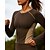 preiswerte Lauf-T-Shirts &amp; Tanktops-Damen Wanderhemd Wanderspitze Langarm Rundhalsausschnitt Oberteil Außen Atmungsaktiv Schnelltrocknend Feuchtigkeitsableitend Leicht Spandex Patchwork Schwarz Grau Tennis Golfspiel Laufen