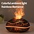 abordables lampe de chevet-Humidificateur d&#039;aromathérapie alimenté par USB avec 7 lumières de couleur - diffuseur d&#039;huiles essentielles effet flamme conception sans filtre pour une ambiance de chambre relaxante