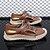 economico sandali da esterno-Sneakers casual da uomo marroni con lacci, design a rete e comoda ammortizzazione per l&#039;uso quotidiano