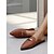 ieftine Saboți de Damă-Mocasini damă maro din piele ecologică cu cataramă metalică, cu vârf ascuțit, fără slip-on, pentru naveta zilnică și ținute casual