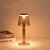 economico Lampade da tavolo-Lampada da scrivania ricaricabile interamente in alluminio con oscuramento infinito a tre colori per ristoranti interni ed esterni, campeggio, illuminazione da comodino, oscuramento tattile, ricarica