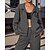 abordables Survêtements-Femmes Ensemble Survetement Jogging Pantalon Athleisure Automne manche longue Chaleur Thermique Coupe-vent Course Entraînement Athleisure Tenue de sport Tenues de Sport Couleur Unie Gris foncé Abricot