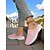 voordelige Damessneakers-Roze mesh wandelschoenen voor dames – lichtgewicht, ademende muiltjes voor buitenfitness, woon-werkverkeer en casual reizen