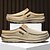 cheap Men&#039;s Clogs &amp; Mules-Men&#039;s Khaki Slip-On Canvas Loafers with Elastic Gore Lightweight Flexible Sole Comfortable for Driving Casual Office and Everyday Wear