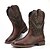 abordables Cowboy et bottes occidentales-Bottines western marron clair à motif chevron pour homme - cuir de qualité supérieure, élégantes, parfaites pour les tenues décontractées, les événements cowboy et les aventures en plein air