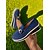 abordables Chaussures sans lacet et mocassins femme-Mocassins compensés bleus pour femme avec boucle en métal – chaussures compensées élégantes à enfiler pour une tenue décontractée, le bureau et les voyages