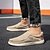 billiga Slip-ons och loafers till herrar-herrblå vävda slip-on-skor i texturerat tyg med mjuk yttersula, bekväma för vardagsbruk, bilkörning och avslappnad sommarstil