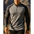 abordables Tapas-Hombre Sudadera tipo polo cima de senderismo Manga Larga Escote Chino Camiseta Al aire libre Transpirable Secado rápido Ligero Cremallera de un cuarto Poliéster Retazos Gris oscuro Tenis Golf