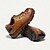 abordables Chaussures de Costume Classiques-Chaussures de travail basses en cuir marron pour homme avec couture Goodyear et œillets métalliques – chaussures décontractées durables pour les travaux en extérieur et le quotidien