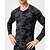 baratos Camisetas e Regatas de Corrida-Homens Bloco de cor Côr Camuflagem Top de corrida Camiseta de Corrida Outono Patchwork Manga Longa Rua Roupa Esportiva Secagem Rápida Leve Respirável Tênis Golfe Corrida Vermelho Preto Azul Marinho