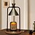 billige sengelampe-Retro aromaterapi stearinlyslampe, dæmpbar natbordslampe, sort, moderne stil, LED-pærer, 110v, 35w, røgfri, indendørs brug