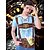 economico Magliette-Oktoberfest Stampa di Lederhosen T-shirt bavarese Monaco Tedesco Grafico Per Per uomo Adulti Carnevale Birra Oktoberfest Stampa 3D Feste Casual Quotidiano