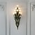 baratos Candeeiros de Parede de interior-Luminária de parede LED com design de flores para interiores, luminária de parede de 6/10 cabeças, sala de estar, sala de jantar, luminária de parede de ferro 110-240 V