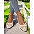 abordables Sandalias planas de mujer-Zapatos planos marrones de punto con detalle de lazo para mujer: suaves y sin cordones, ideales para looks casuales y semiformales.